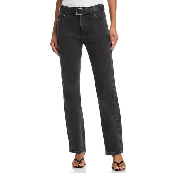 DL1961 PREMIUM DENIM WOMENS SIZE 26 PATTI STRAIGHT HIGH RISE ECLIPSE BLACK NEW - Picture 1 of 13